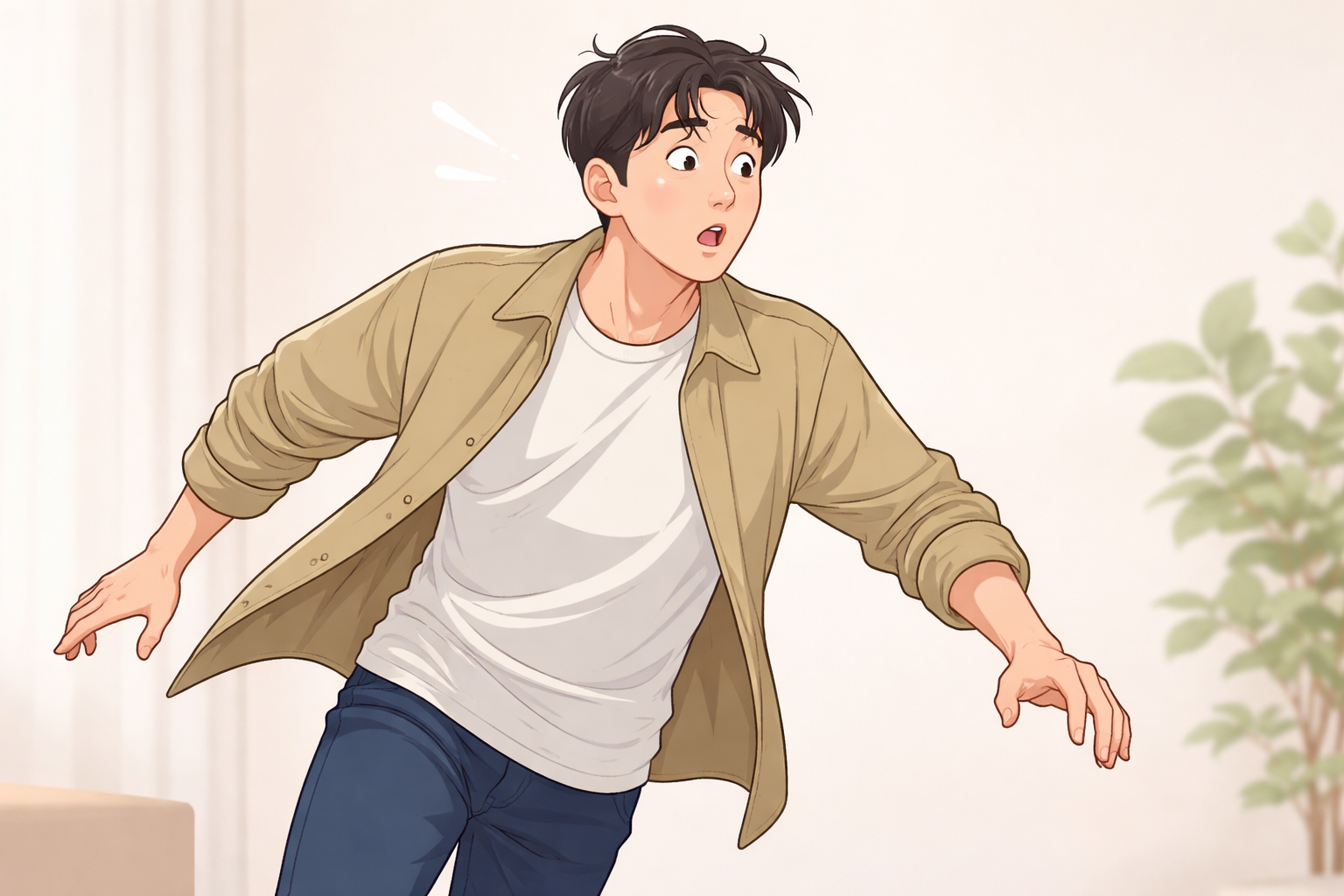 허둥거리는 남자 일러스트