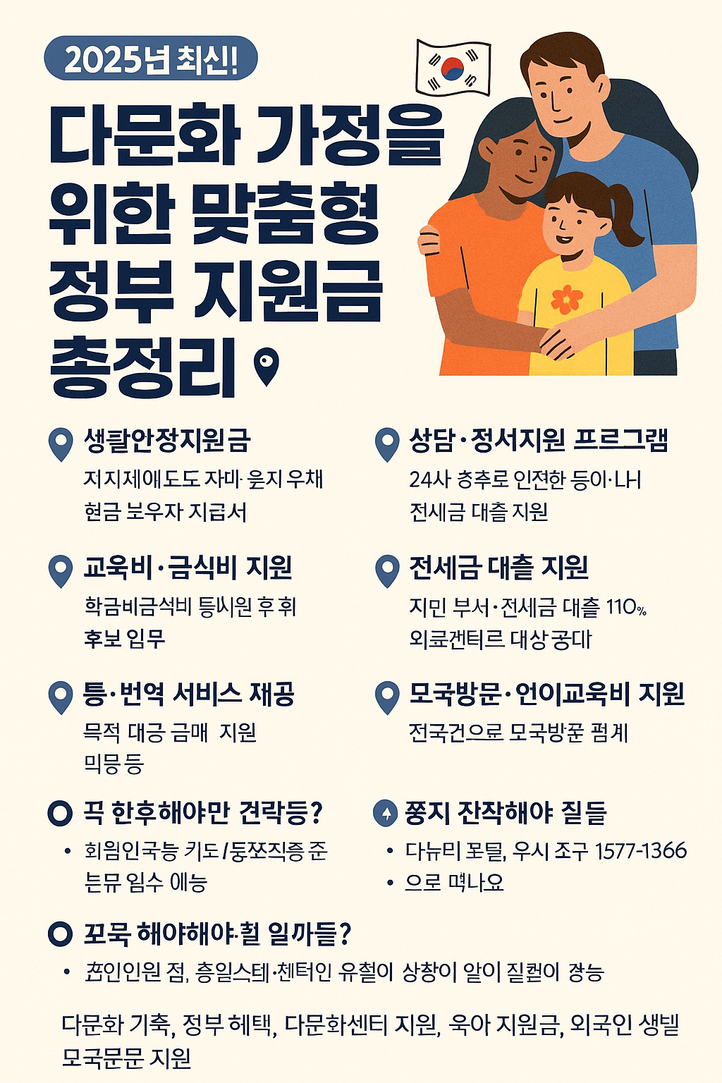 2025년 최신! 다문화 가정을 위한 정부 지원금 완벽 가이드