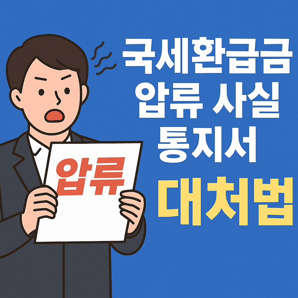 국세환급금 압류 사실 통지서 받았을 때 대처법