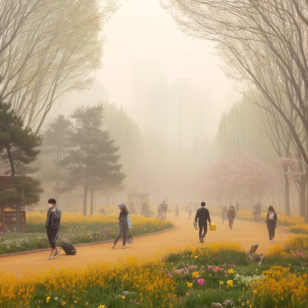 봄,미세먼지와 황사이미지