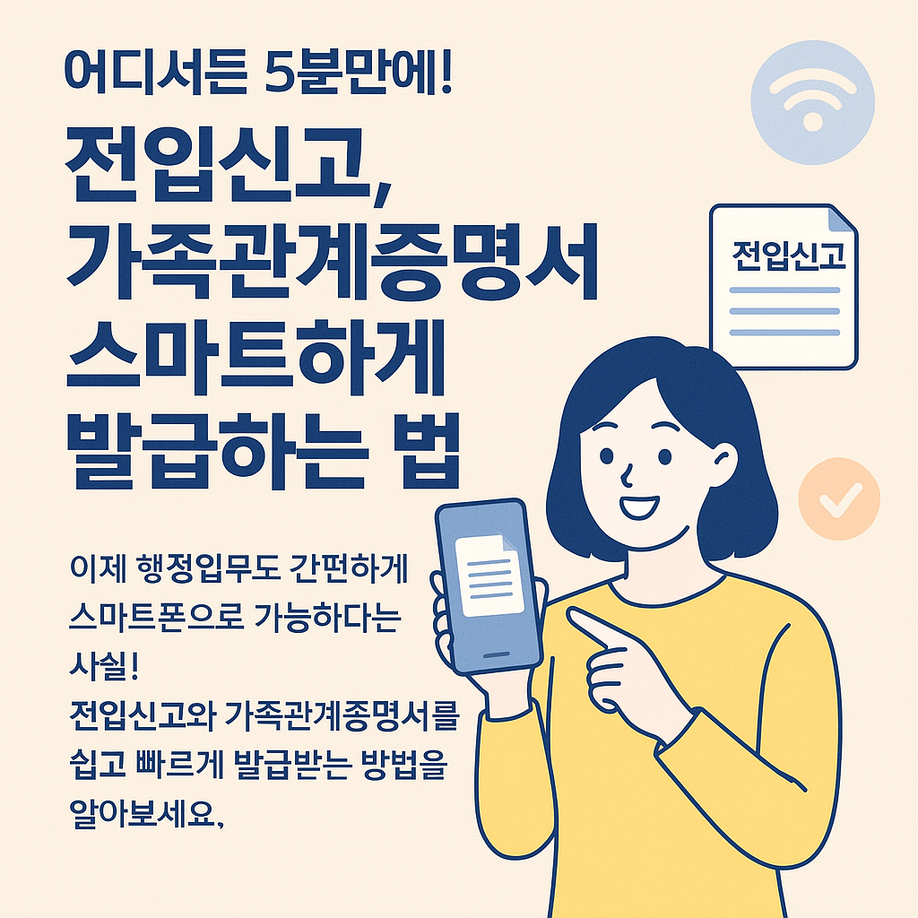 어디서든 5분만에! 전입신고, 가족관계증명서 스마트하게 발급하는 법