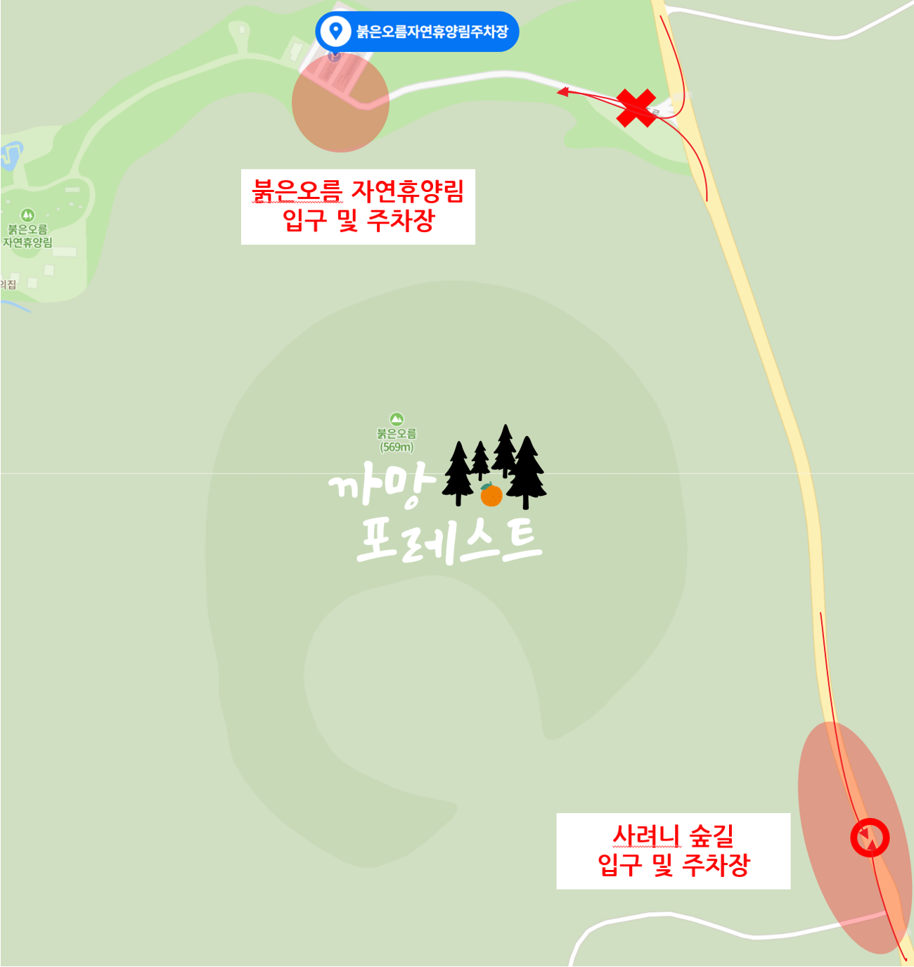 붉은 오름 가는길