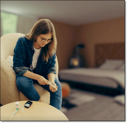 당뇨병 환자 혈당체크