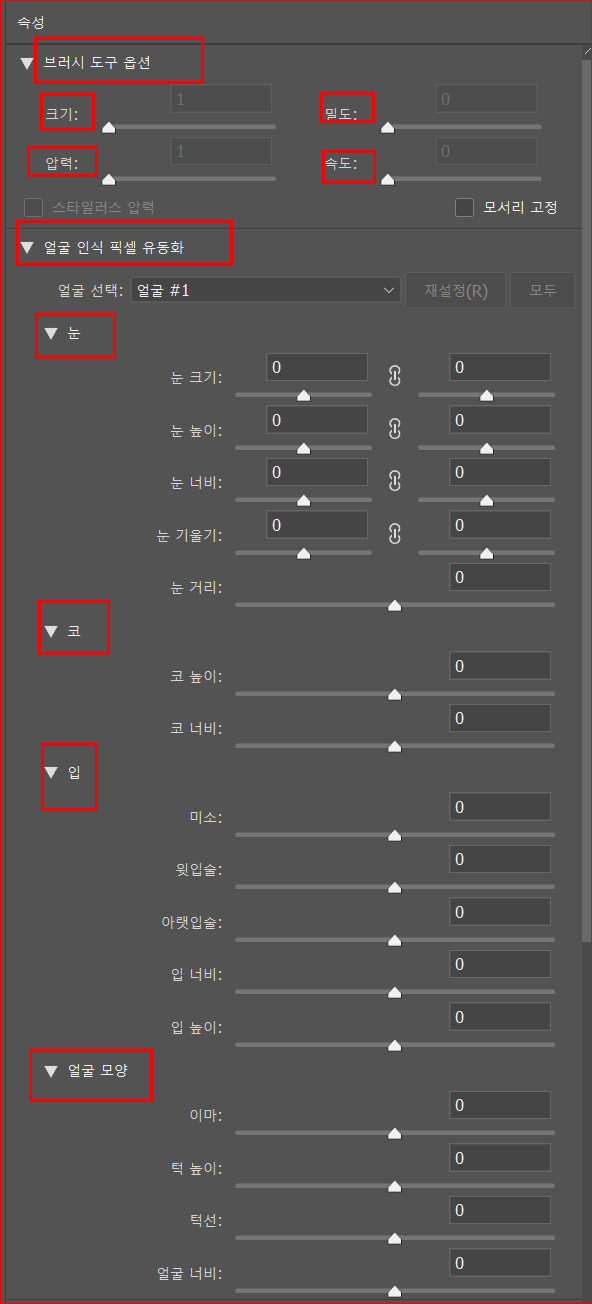 얼굴 성형 창