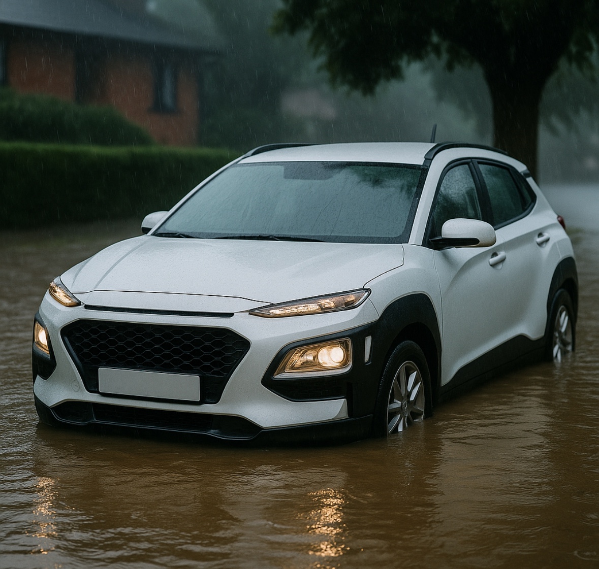 비에 잠긴 침수차 수리비&amp;#44; 보험처리