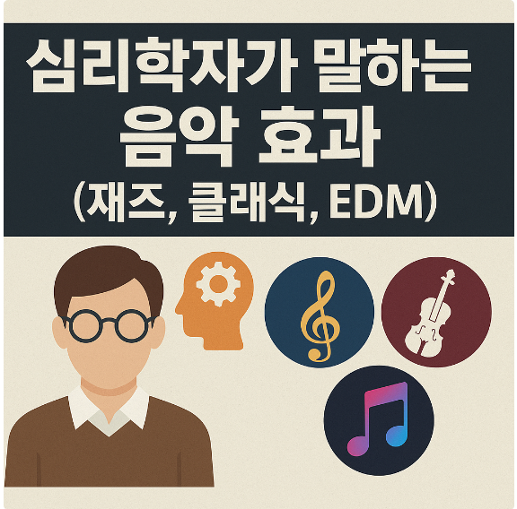심리학자가 말하는 음악 효과 (재즈, 클래식, EDM)