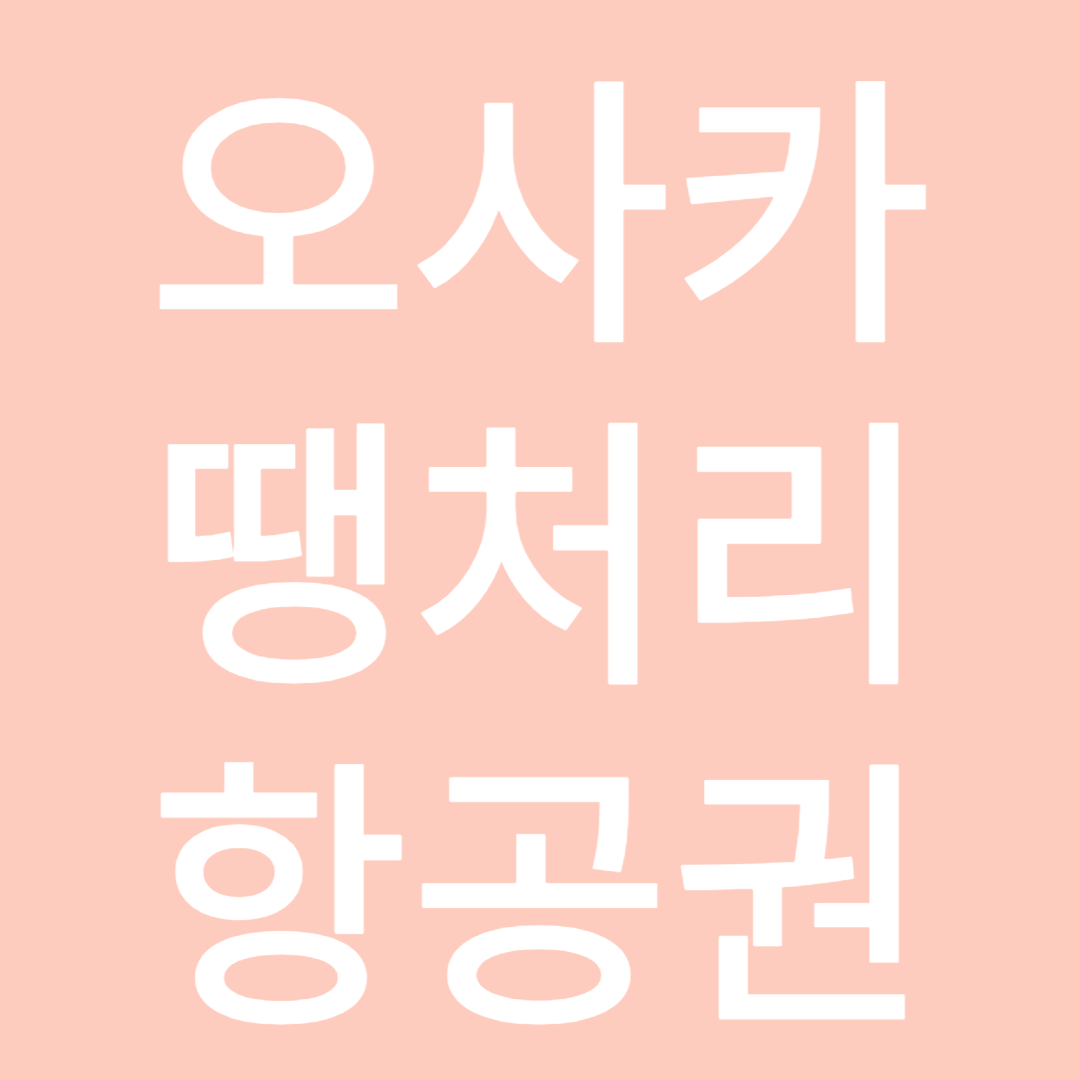 김포-오사카 땡처리 항공권