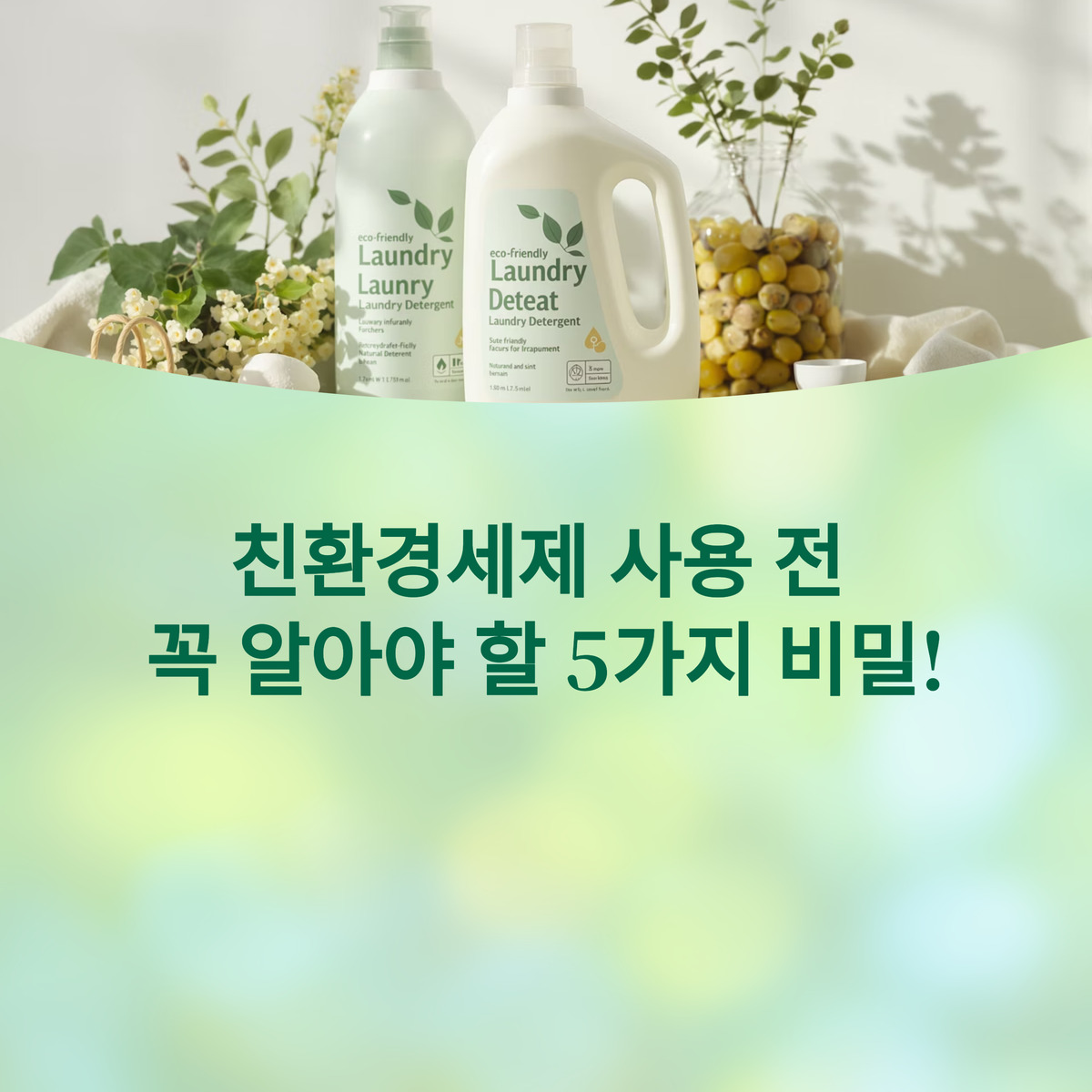 친환경세제, 잘못 쓰면 낭패!