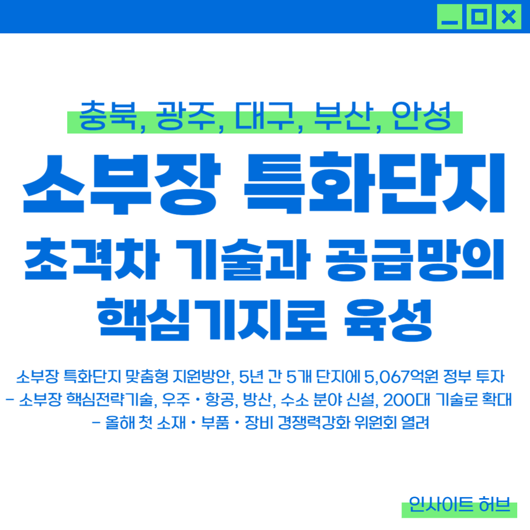 소부장 특화단지 맞춤형 지원방안 보도자료