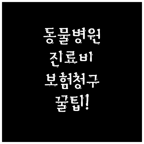 동물병원 진료 후 보험 청구하는 모든..