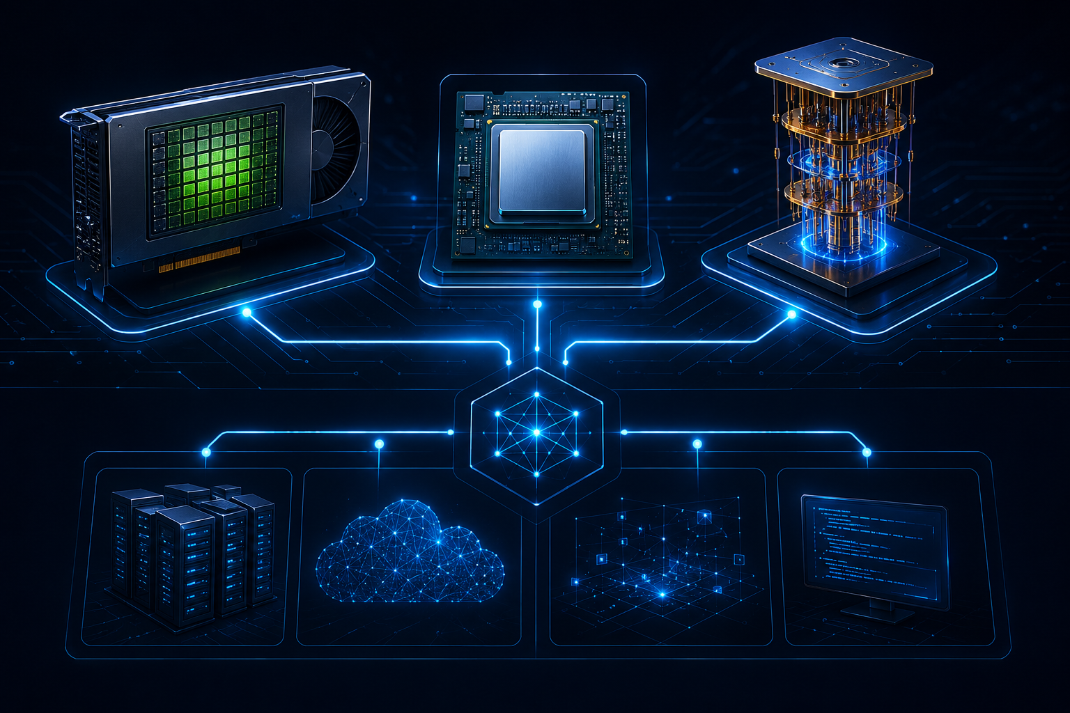 GPU CPU QPU를 연결하는 하이브리드 양자컴퓨팅 구조