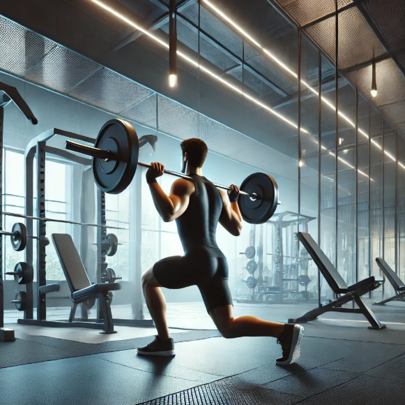 바벨 리버스 런지 투 싱글 암 프레스 관련 사진