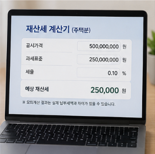 재산세 과세표준 계산기 납부 전 확인사항