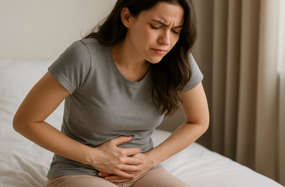 배란통으로-아파하는-여성