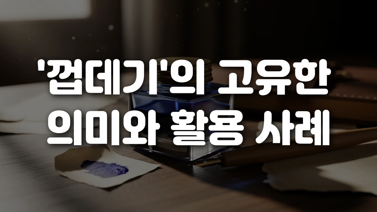 껍데기 의 고유한 의미와 활용 사례