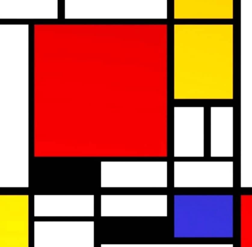 몬드리안, red yellow and blue