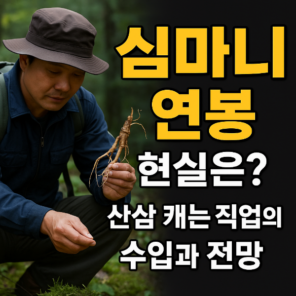 심마니 연봉 현실은? 산삼 캐는 직업의 수입과 전망