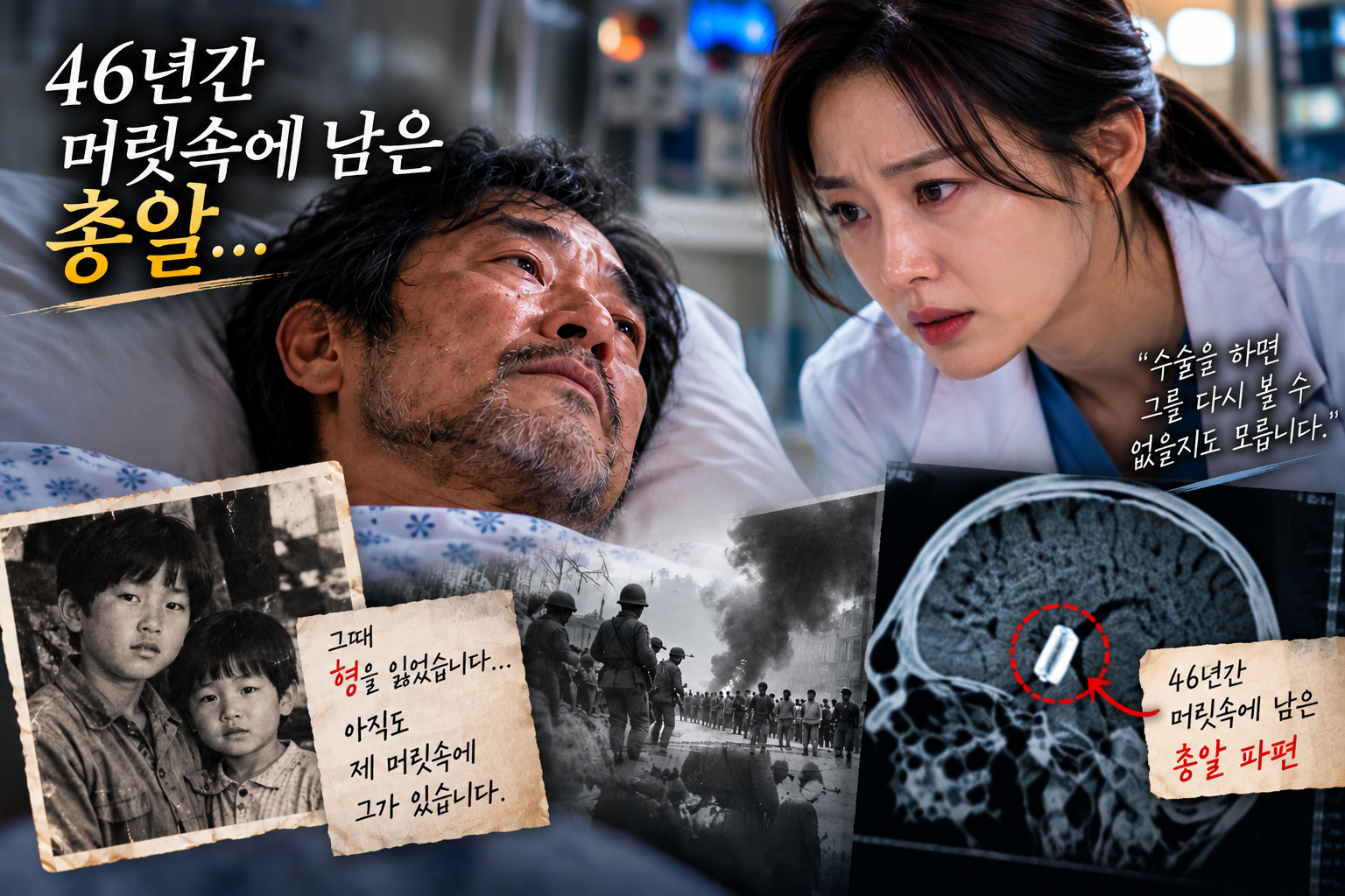 닥터X 6회 오상범의 수술 거부 이유, 46년간 머릿속에 남은 총알 파편과 죽은 형에 대한 그리움, 김지원 계수정의 고민