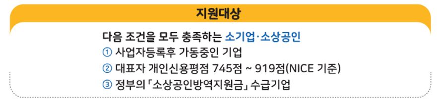 소상공인 중신용 희망플러스 특레보증 대출 지원대상