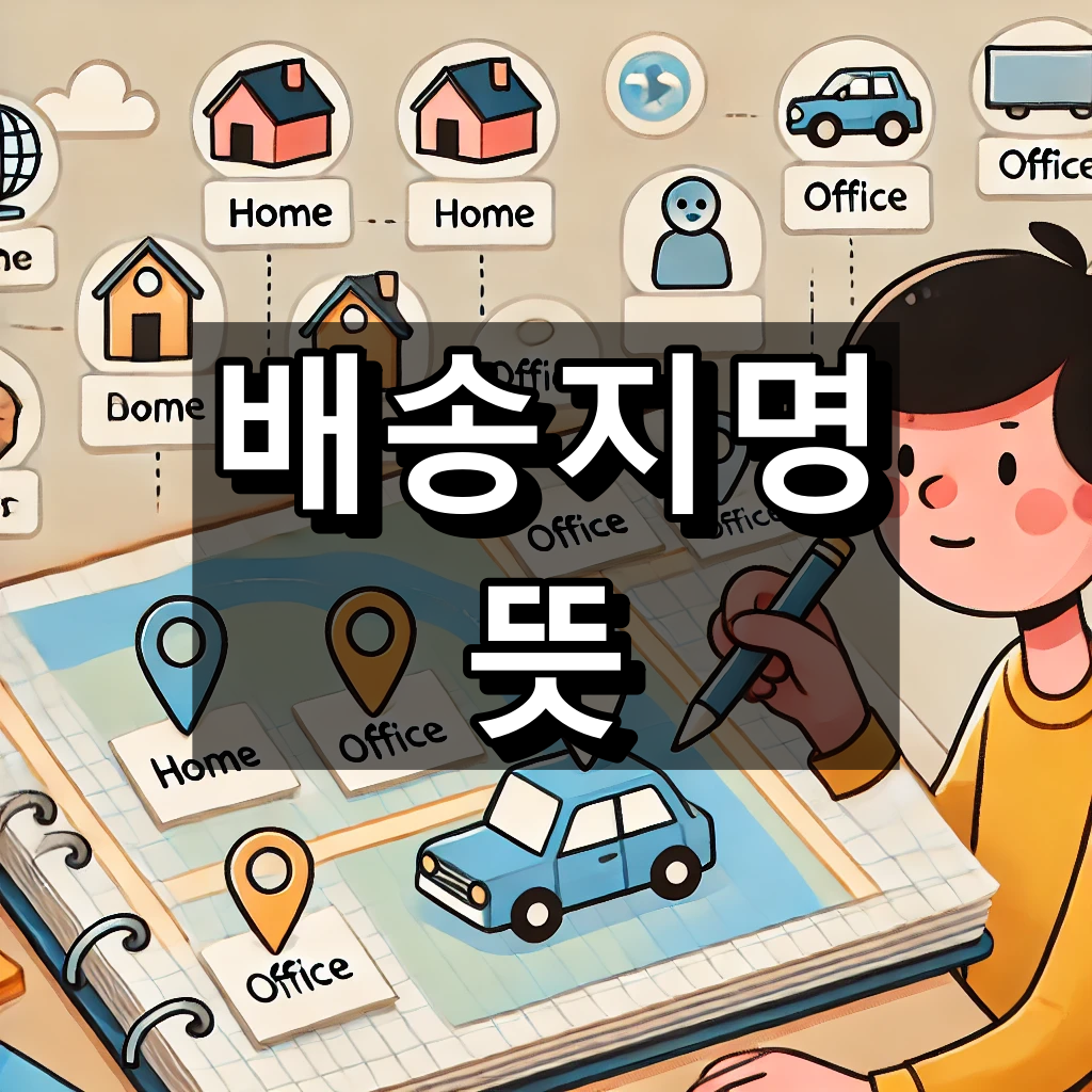 배송지명 뜻 대표 이미지