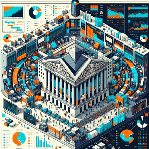 NASDAQ과 NYSE의 구조 및 거래 방식을 비교한 인포그래픽