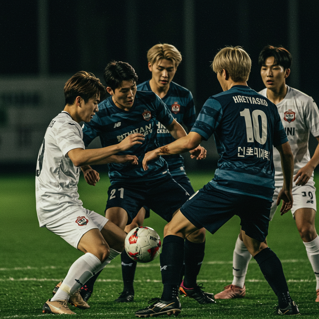 축구 게임 하는 모습