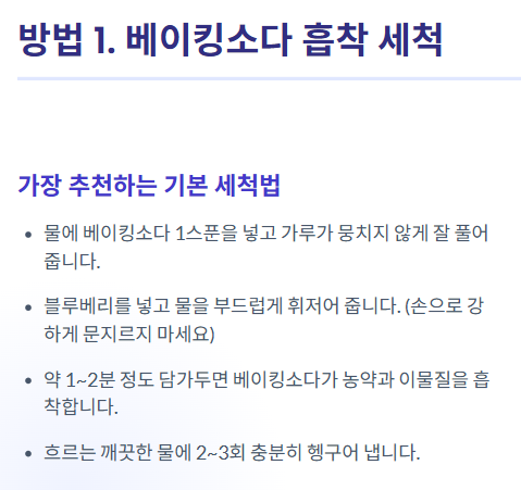 블루베리 세척법