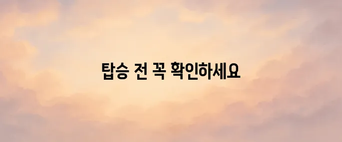 비행기 탑승 시 반입 금지 물품 및 제한 물품 총정리