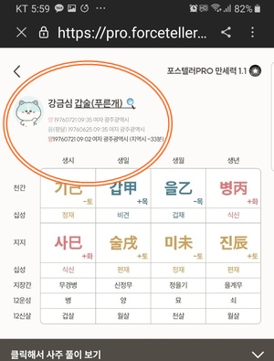 포스텔러 만세력 동물 캐릭터