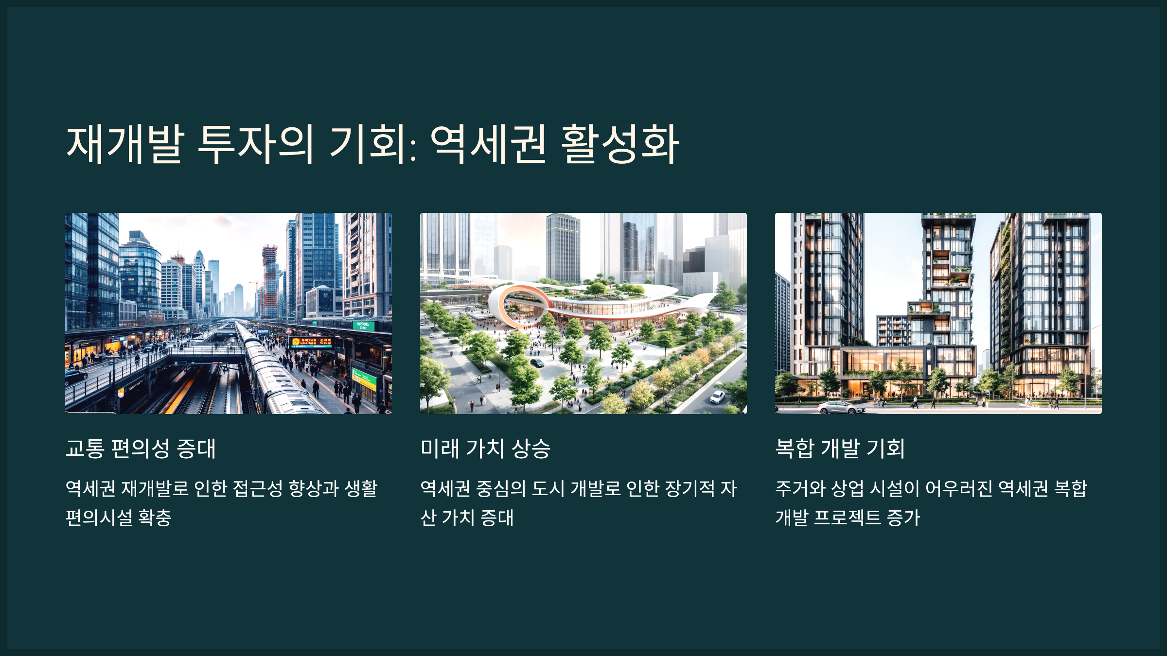재개발 투자의 기회: 역세권 활성화
