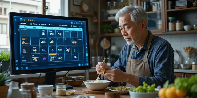 유산균을 섭취하는 모습