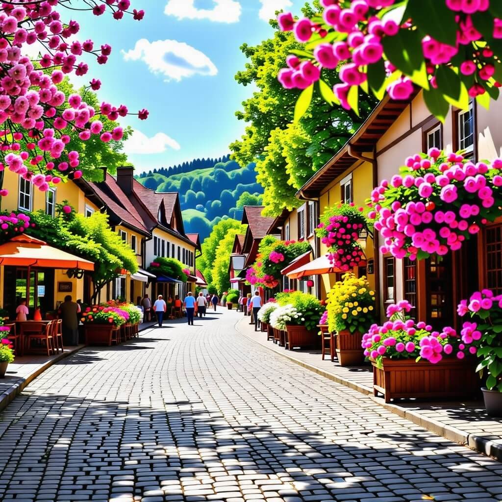 봄꽃 만개한 소도시 여행