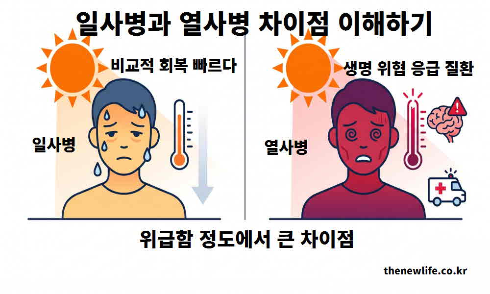 일사병 열사병 차이점 이해하기