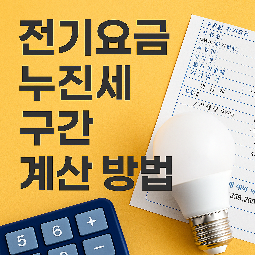 전기요금 누진세 구간 계산 방법