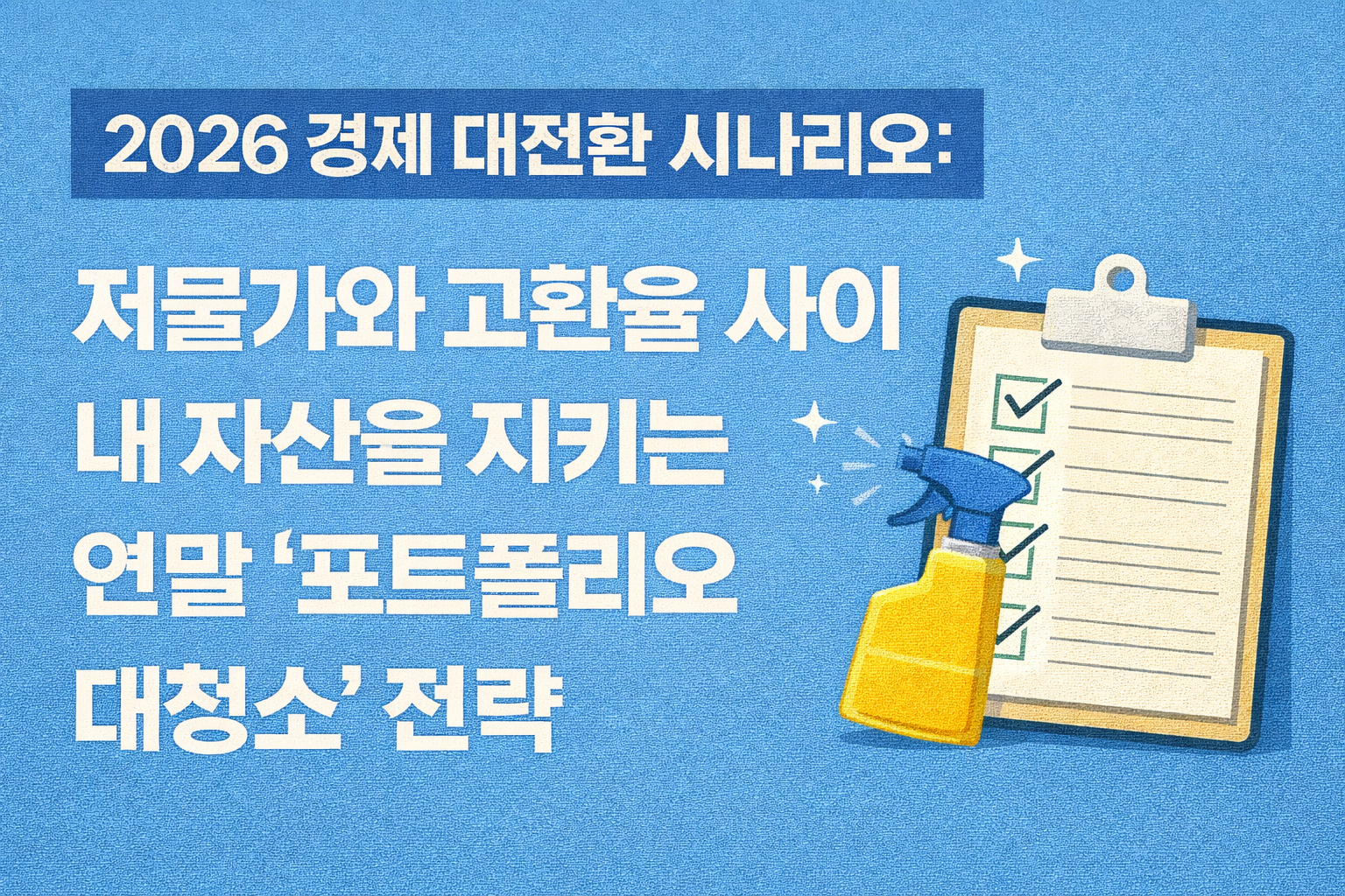 2026 경제 대전환 시나리오: 저물가와 고환율 사이, 내 자산을 지키는 연말 '포트폴리오 대청소' 전략