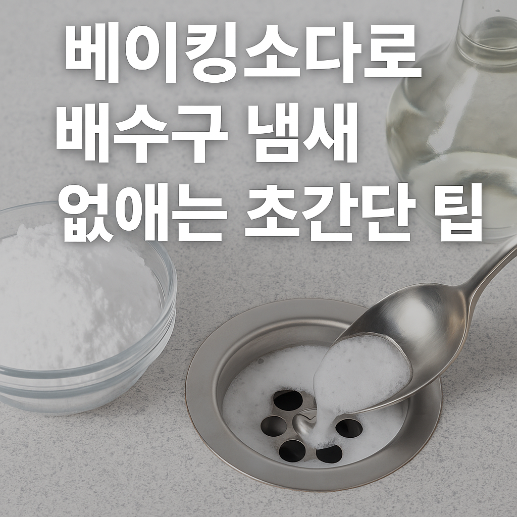 베이킹소다로 배수구 냄새 없애는 초간단 팁