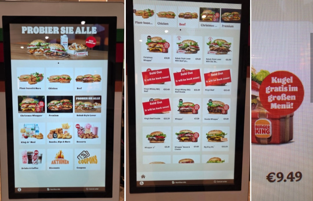 프랑크푸르트 중앙역 아침 식사 : 버거킹