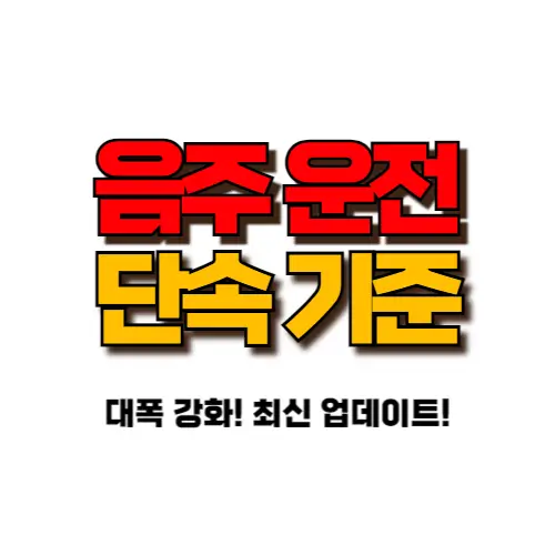 음주운전 단속기준 썸네일