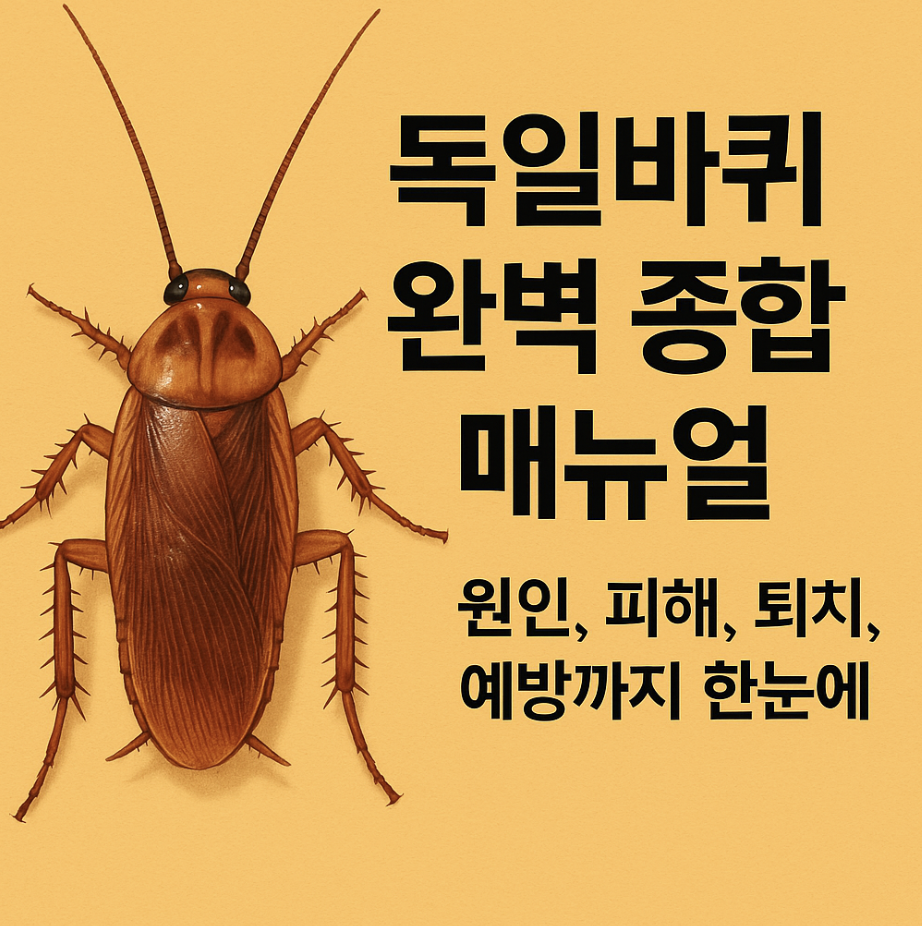 독일바퀴 완벽 종합 매뉴얼 – 원인, 피해, 퇴치법, 예방까지 한눈에