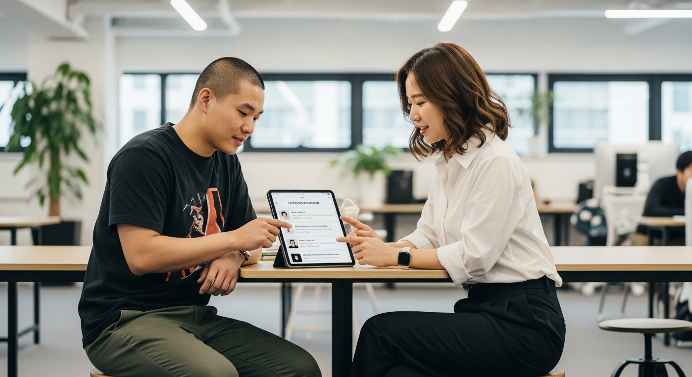 블로그 브랜딩 전략 회의 장면