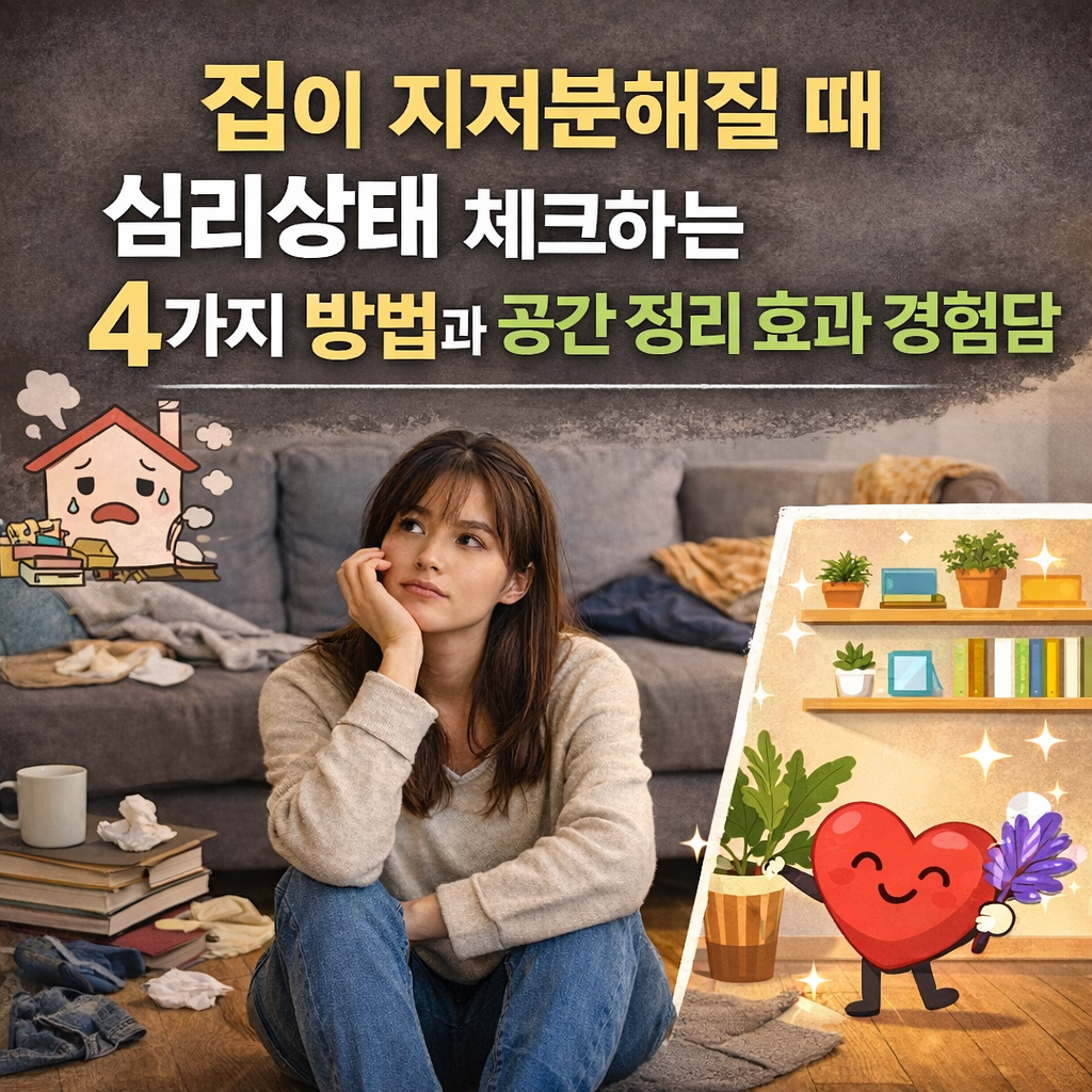 집이 지저분해질 때 심리상태 체크하는 4가지 방법과 공간 정리 효과 경험담