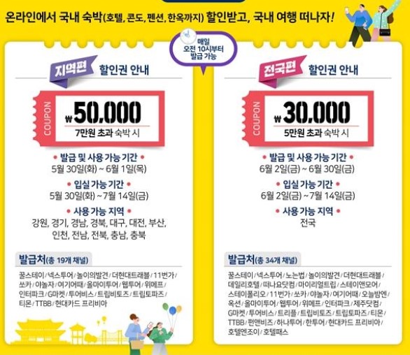 6월 여행 숙박비 5만원 할인받는 방법! 놀이공원 할인도 받자