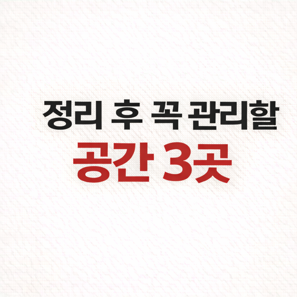 새해 정리 후 꼭 해야 할 공간 3곳|정리는 여기서 갈린다