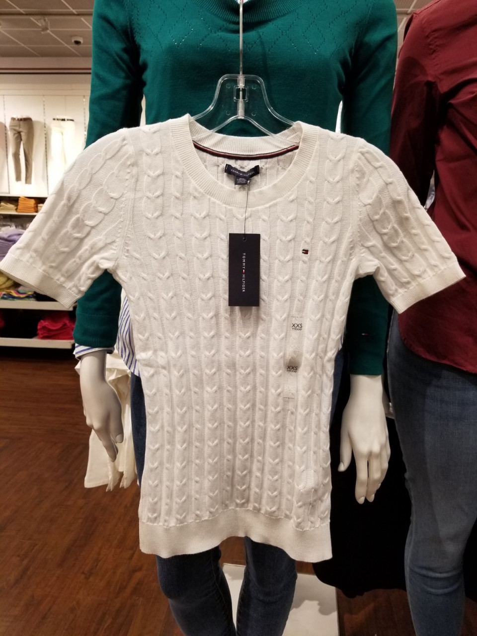 타미힐피거 여성용 NEW 21 꽈배기 라운드 니트 반팔 10컬러