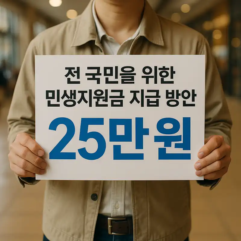 전 국민 25만 원 민생지원금