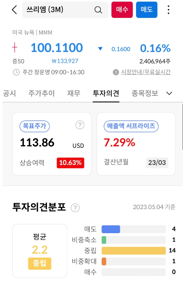 투자의견분포