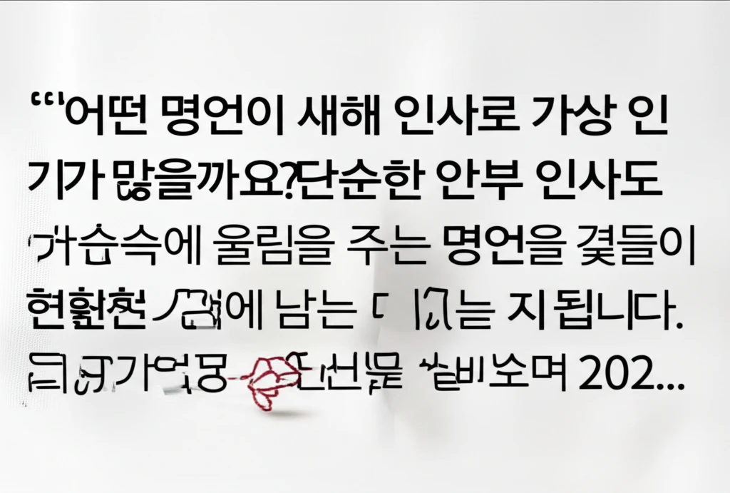 2026년 병오년 새해 인사말 모음 ..