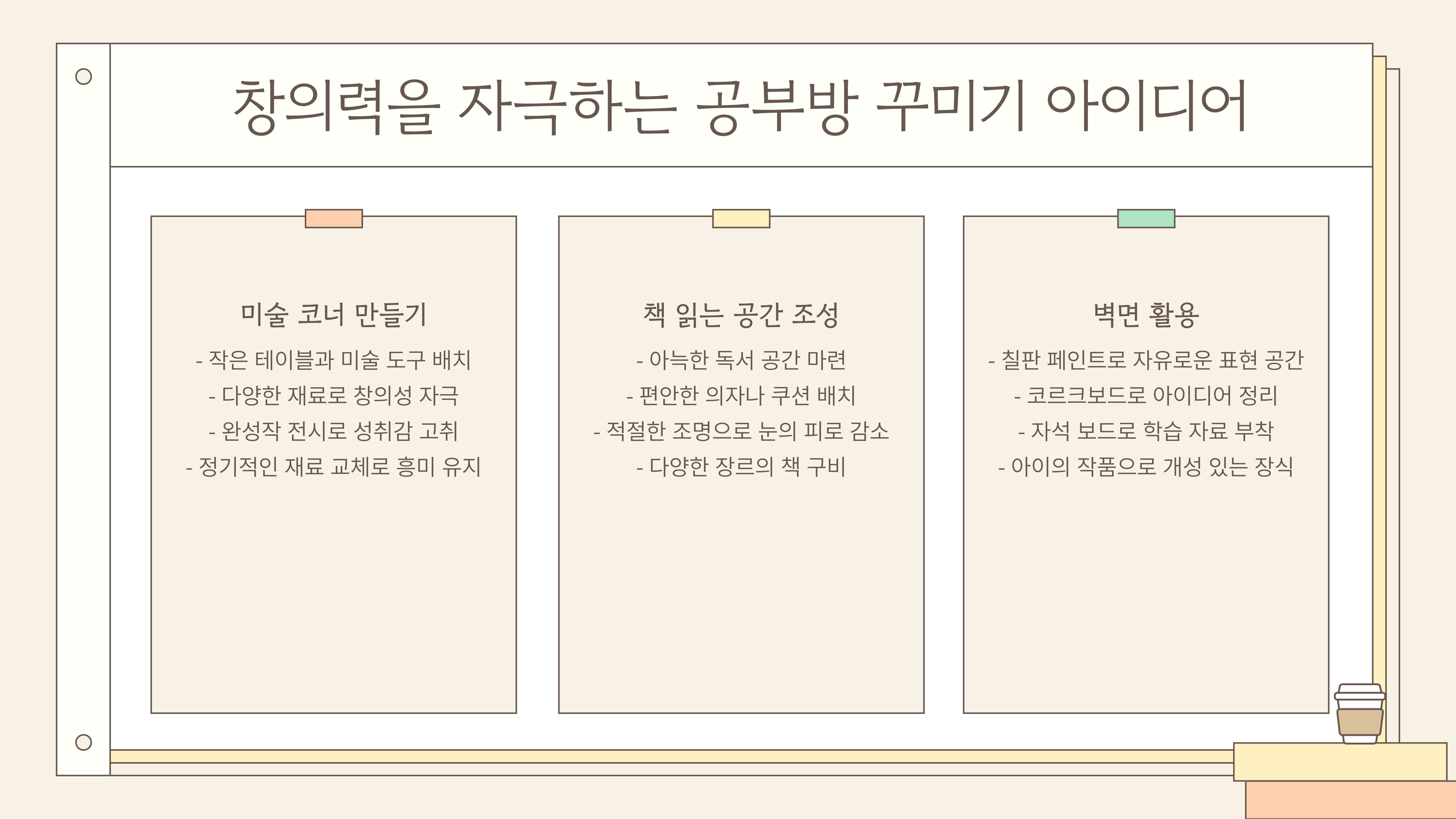 초등학생 공부방 꾸미기 집중력과 창의력