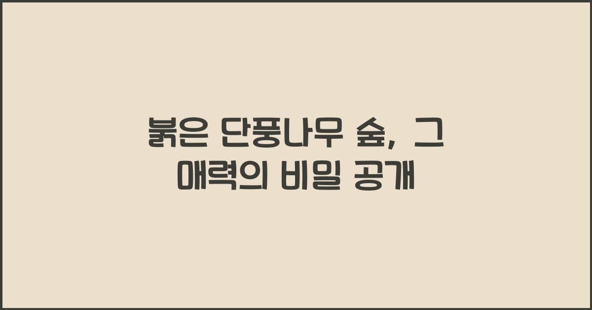 붉은 단풍나무 숲