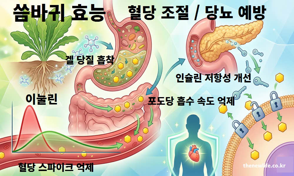 씀바귀 효능 혈당 조절 당뇨 예방